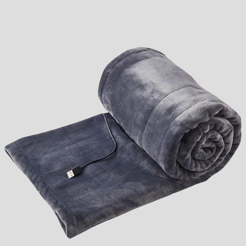 Comfortabele USB-deken voor overal: draagbare warmte voor kantoor, reizen of gezellig thuis tijdens de winter.