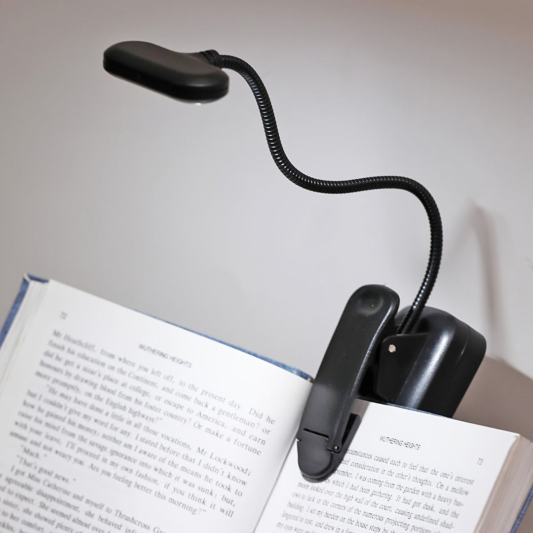 Witte flexibele cliplamp met verstelbare hals, perfecte leeslamp voor bed, bureau of nachtkastje.