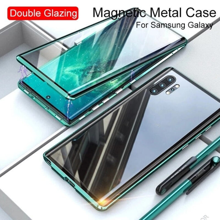 Premium Fortiq magnetische glazen telefoonhoes voor Samsung Galaxy, een duurzaam en beschermend hoesje.