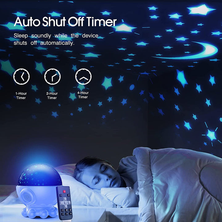 Betoverende dinosaurus nachtlamp projector voor kinderen. Rustgevende LED verlichting met sterren & oceaan in slaapkamer.