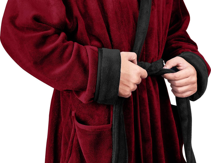 Fleece badjas Harry, voor heren, warm en zacht, perfect als nachtkleding.