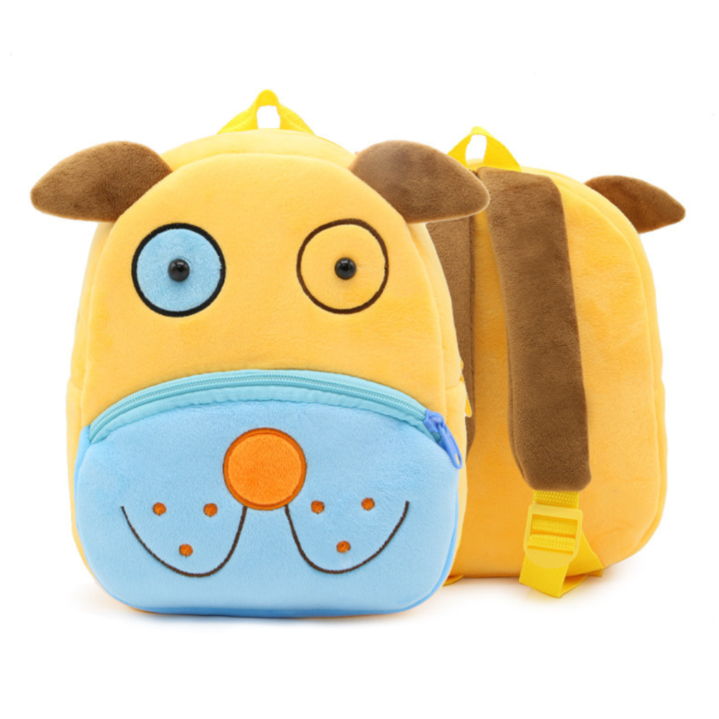 Kinderrugzak met schattig pluche dier, een comfortabel kinderaccessoire.
