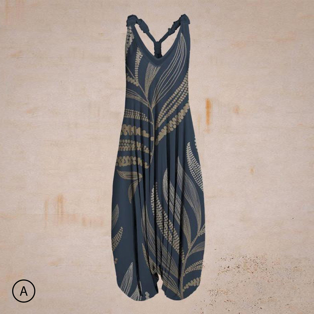 Zomerjumpsuit Lina, licht en luchtig, perfect voor warme dagen of een lente-uitje.