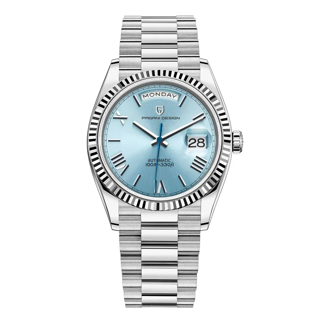 Dominus automatisch luxe herenhorloge, roestvrij staal, waterdicht en elegant design.