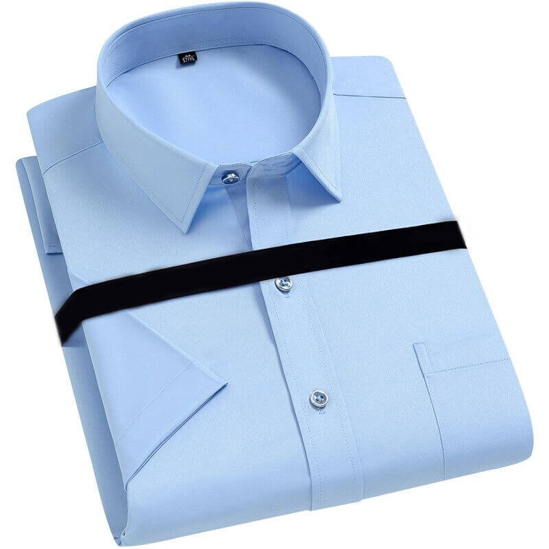 Stijlvol smart casual heren overhemd; niet-strijken en rekbaar, perfect voor kantoor of vrije tijd.