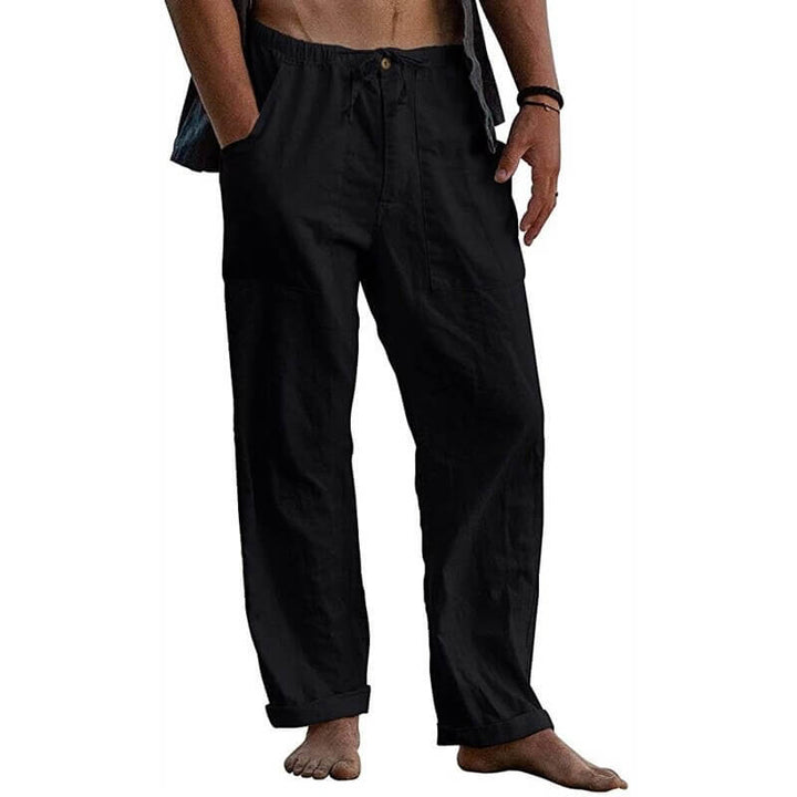 Heren wijde pijpen broek, comfortabel en modieus, perfect voor een casual maar verzorgde look.