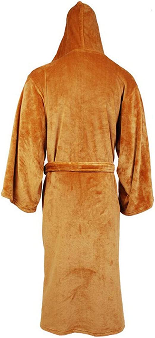 Comfortabele heren badjas van flanel, warm en absorberend, ideaal als ochtendjas of huispak.