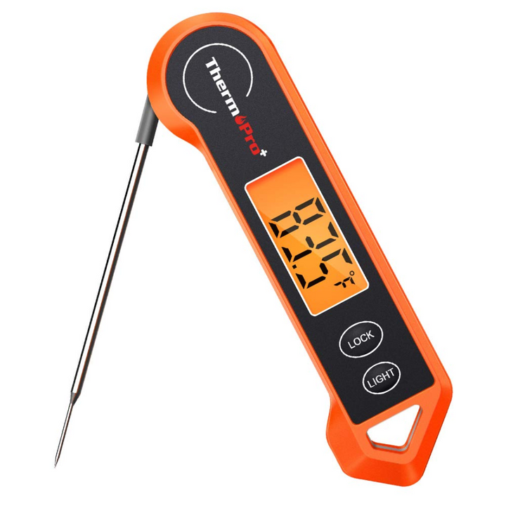 Culinair gereedschap: digitale vleesthermometer voor perfect gegaard vlees bij koken, grillen en barbecue.