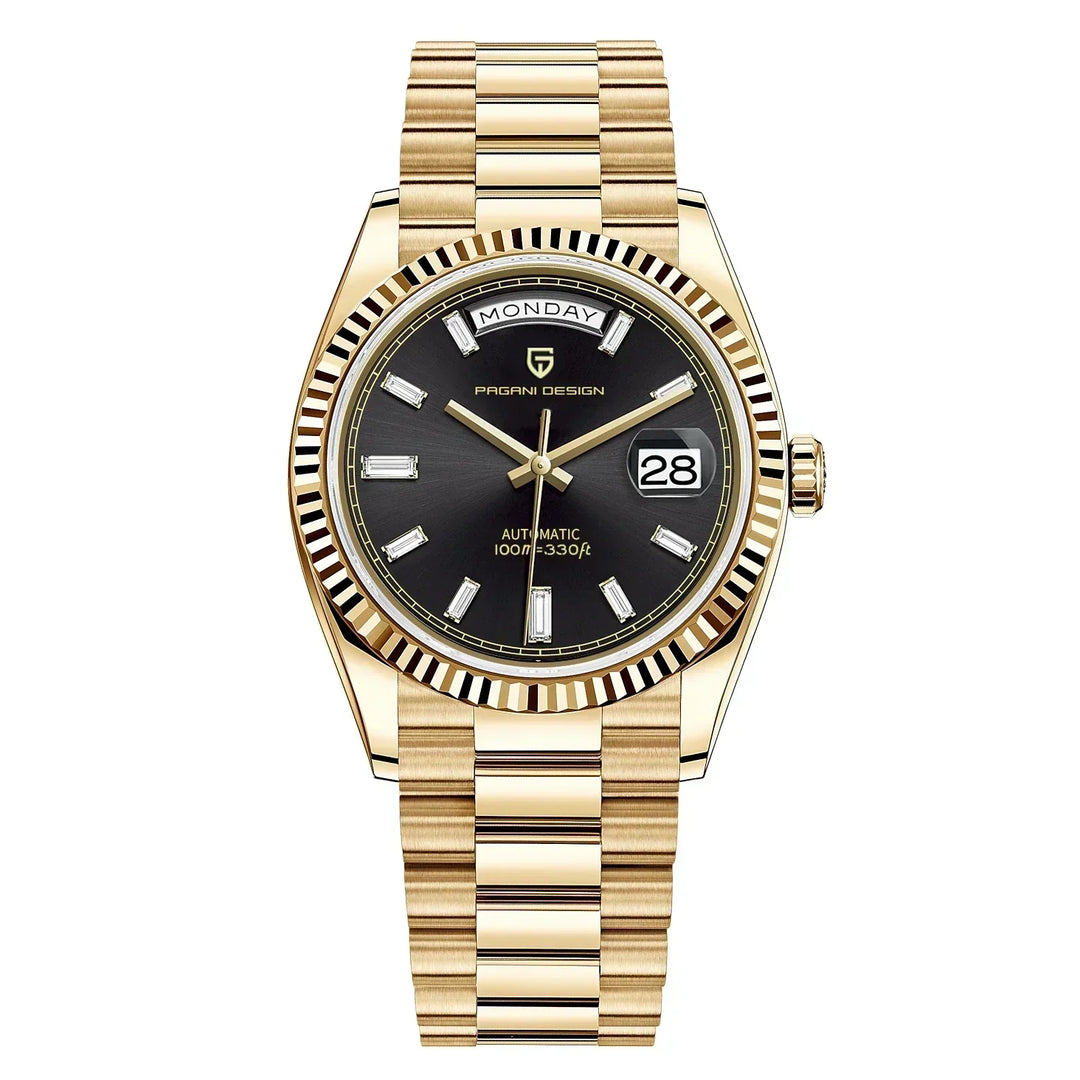 Luxe Dominus herenhorloge met duurzame roestvrij stalen band, waterdicht en perfect voor dagelijks gebruik.