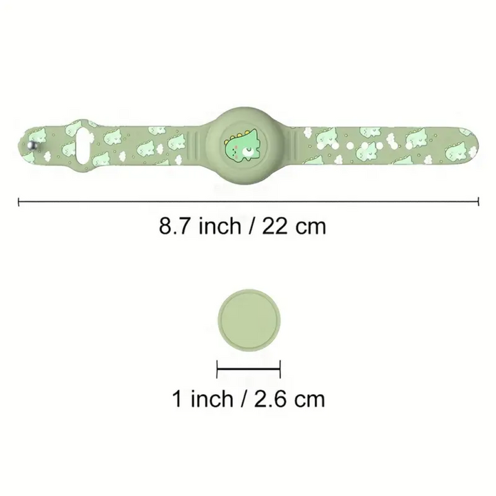 Kinderarmband met ingebouwde GPS tracker van DinoTrack; veiligheid en plezier met deze stoere siliconen polsband.