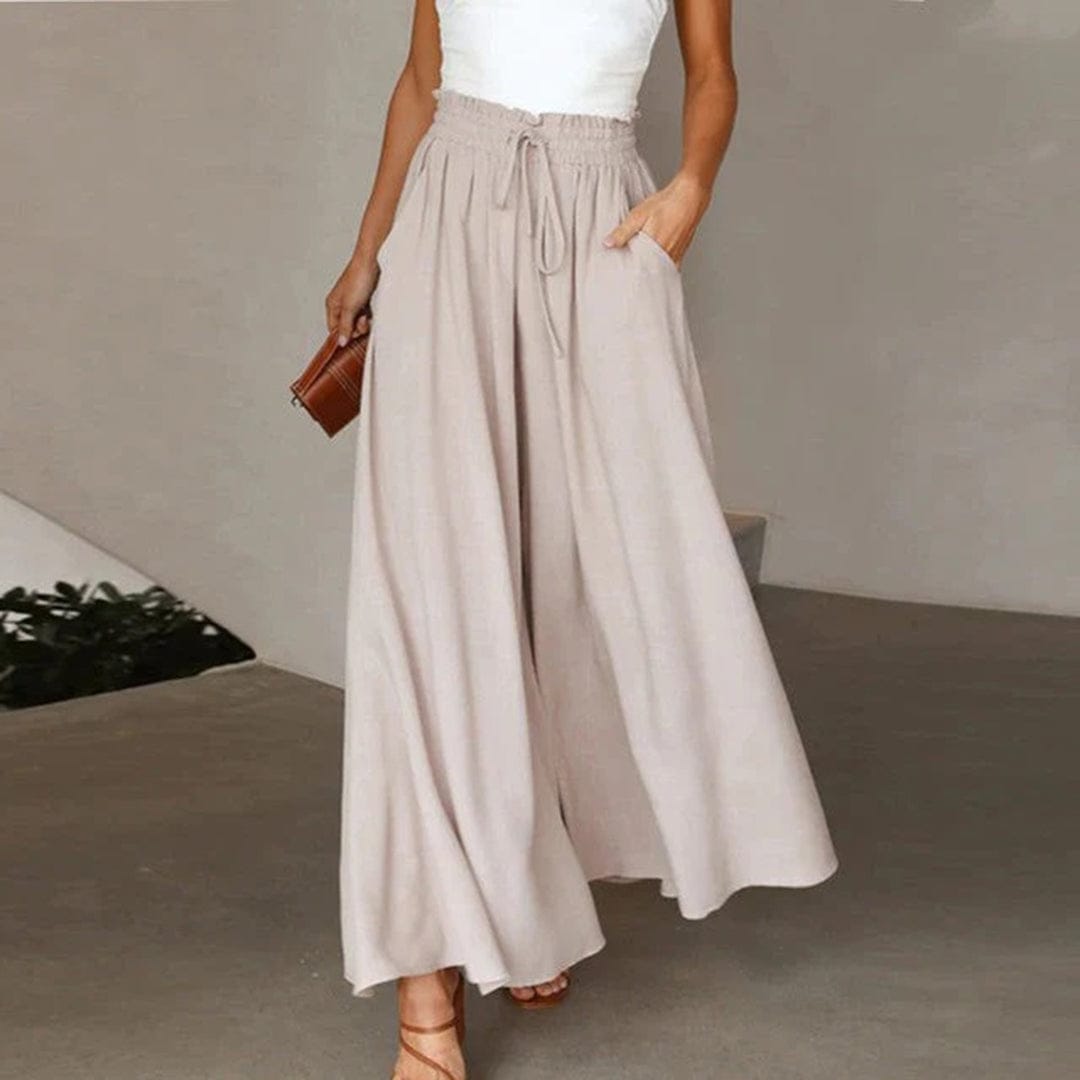 Ademende lange dames zomerrok, comfortabel en elegant, ideaal voor een luchtige look op vakantie.
