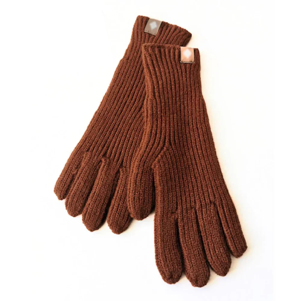 Elara casual gebreide handschoenen voor dames, super warm en handig met touchscreen functionaliteit.