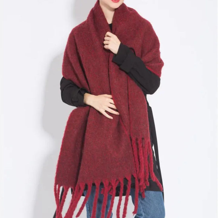 Effen kasjmier sjaal voor dames, elegant winteraccessoire dat warmte en stijl combineert.
