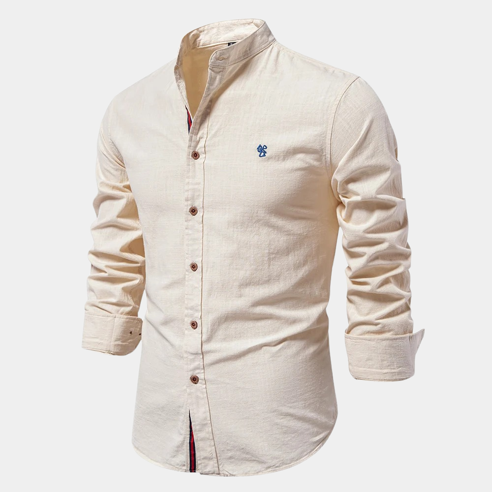 Hoymans heren casual overhemd met lange mouwen, perfect voor zomerse dagen. Comfortabel en stijlvol.