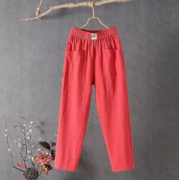 Stijlvolle vrijetijdsbroek voor dames met rechte pijpen, veelzijdig voor een modieuze casual outfit in elk seizoen.