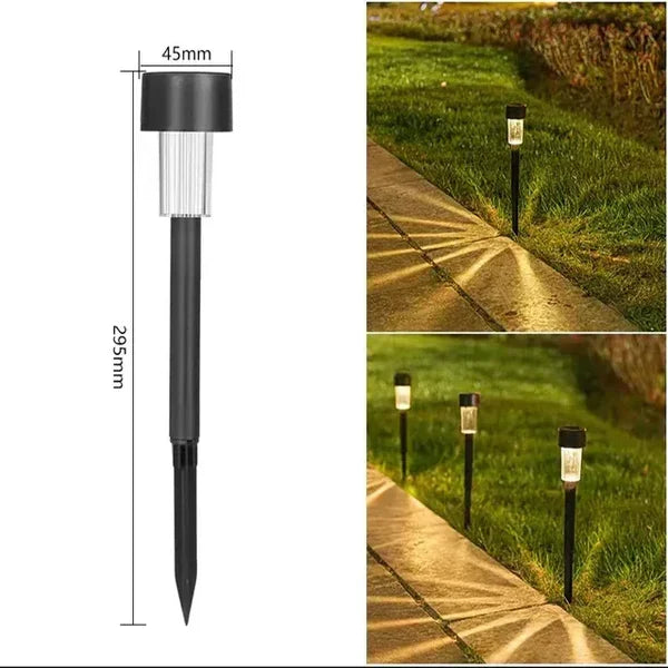 Decoratieve SolarAura buitenverlichting op zonne-energie creëert een warme sfeerverlichting voor je terras of tuinpad.