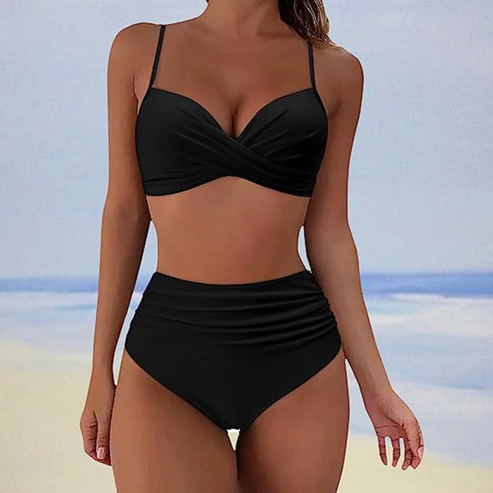 Stijlvolle dames bikini set met hoge taille broekje, voor een flatterende pasvorm en optimaal comfort.
