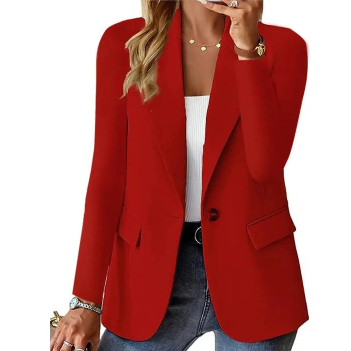 Elegante dames blazer, ideaal voor zakelijke kleding of een chique avond uit. Modieus, comfortabel en met lange mouwen.