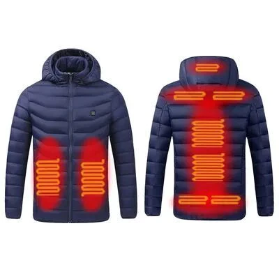 Heren warmtekleding: een comfortabele elektrische jas voor de winter en buiten.