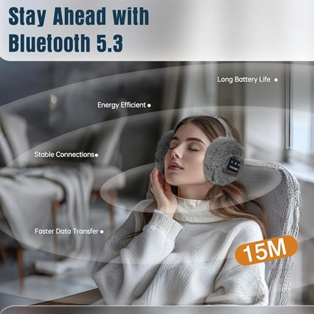 Warme en comfortabele oorkappen met Bluetooth, ideaal voor muziek en bescherming in de winter.