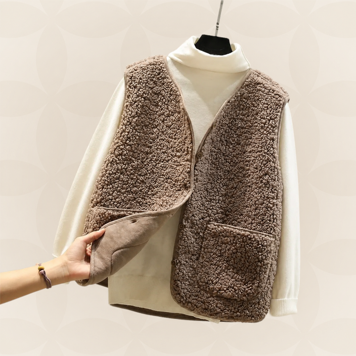 Warme dames bodywarmer in een klassieke snit, comfortabel vest met knoopsluiting voor modieuze lagen.