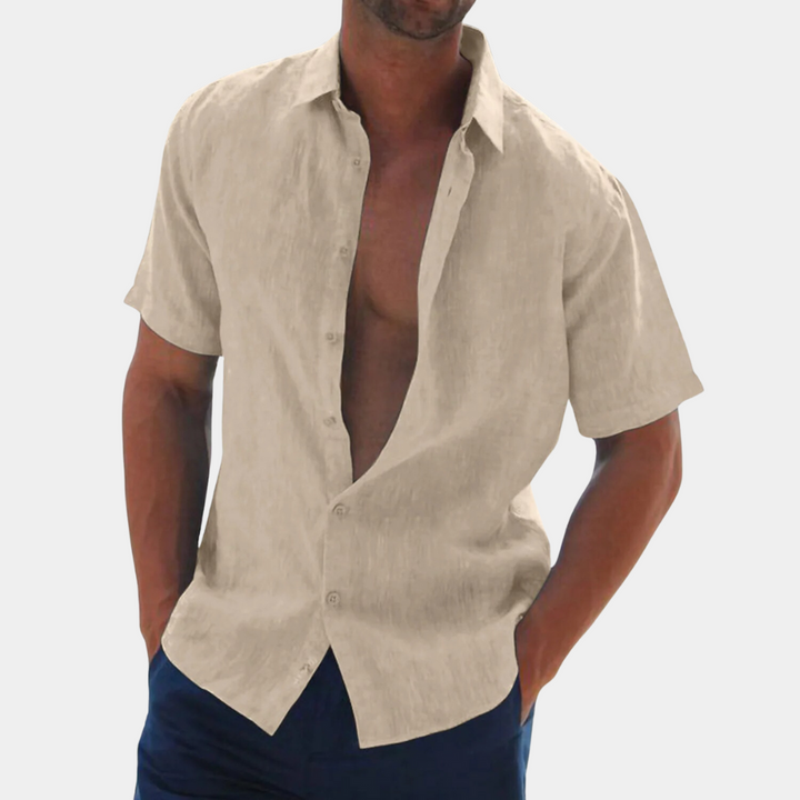 Modieus heren zomerhemd met korte mouwen. Stijlvol en luchtig voor elke man, perfect voor casual looks.