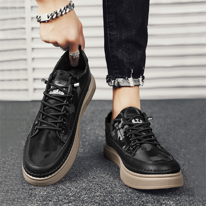 Waterdichte Hoymans herensneakers, bieden superieur comfort en bescherming, ideaal voor lente en herfst.