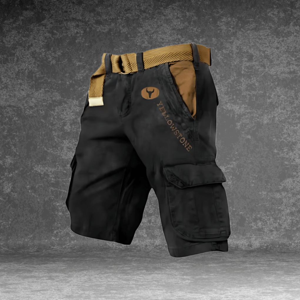 Stijlvolle heren cargo shorts in khaki, perfect voor vrijetijdskleding en actieve zomerse dagen.