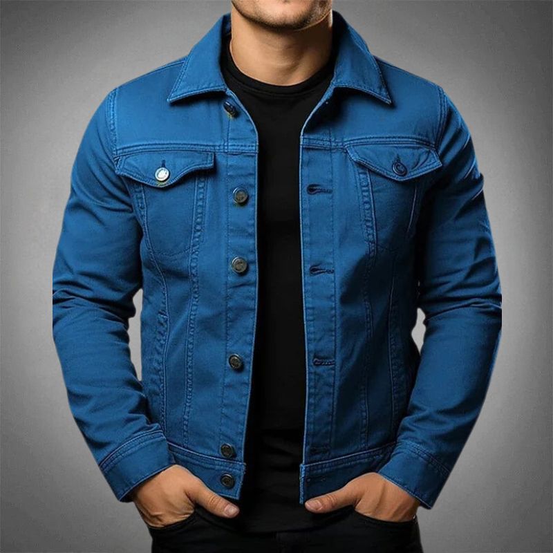 Modieuze heren jack in tijdloze stijl, perfect als lente- of herfstjas. Comfortabel en veelzijdig voor elke dag.