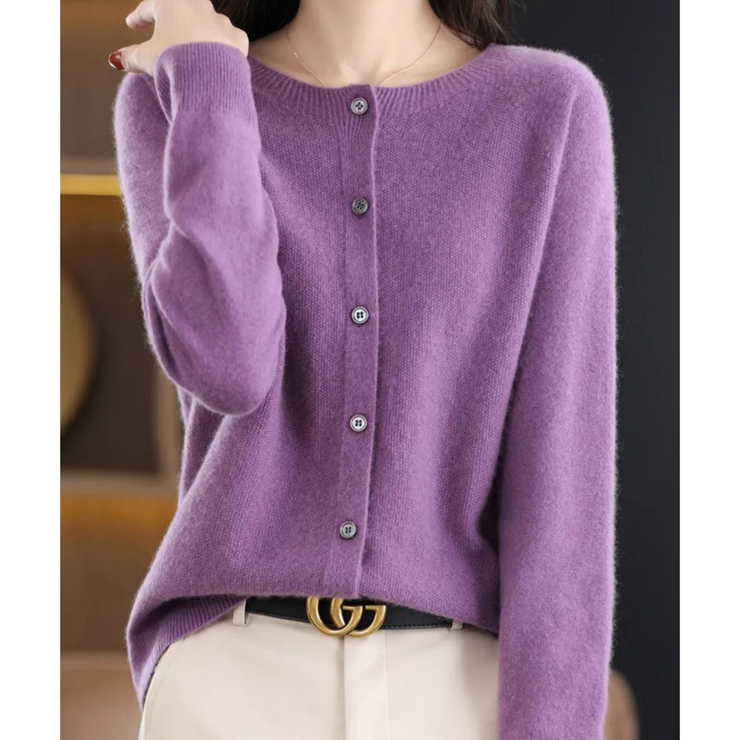 Aurora damesvest met o-hals, elegant zomer vest. Veelzijdige vrouwenkleding voor een stijlvolle look.