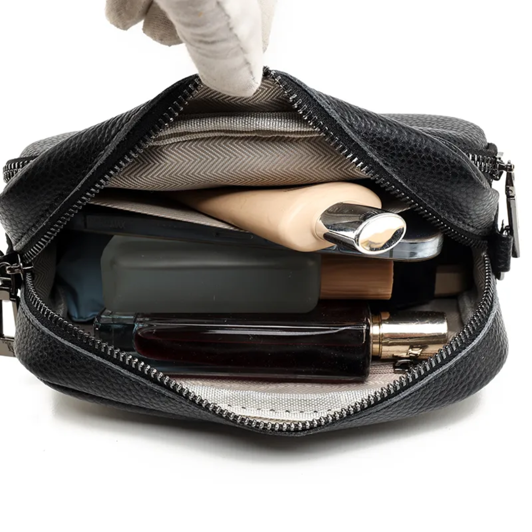 Dames crossbody tas van echt leer, een praktische en elegante accessoire.