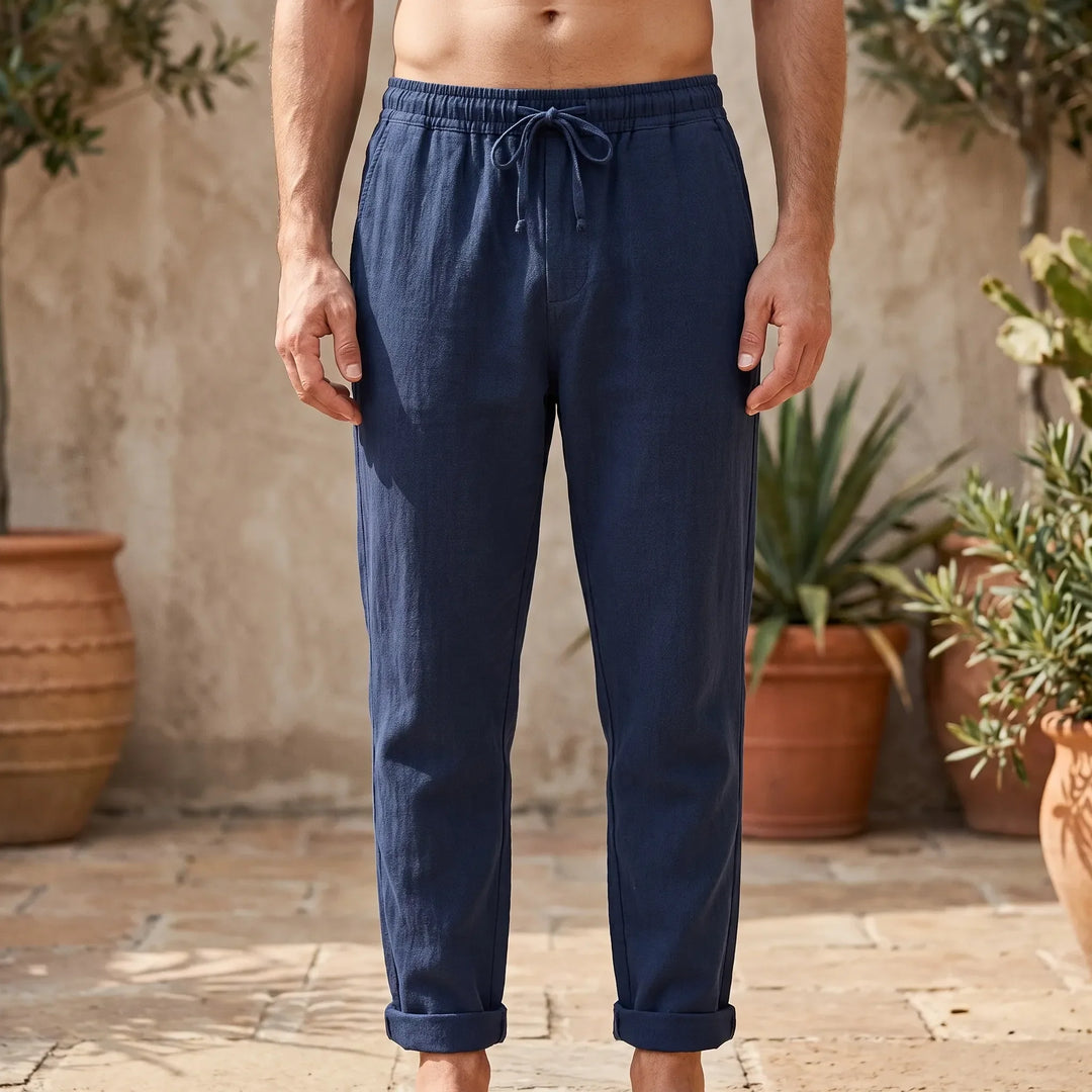 Heren casual zomerbroek met relaxte pasvorm, comfortabel en lichtgewicht, perfect voor vrije tijd.
