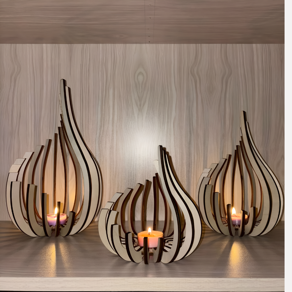 Moderne en elegante kaarsenhouder voor een stijlvol interieur, perfect als tafeldecoratie of geschenk.