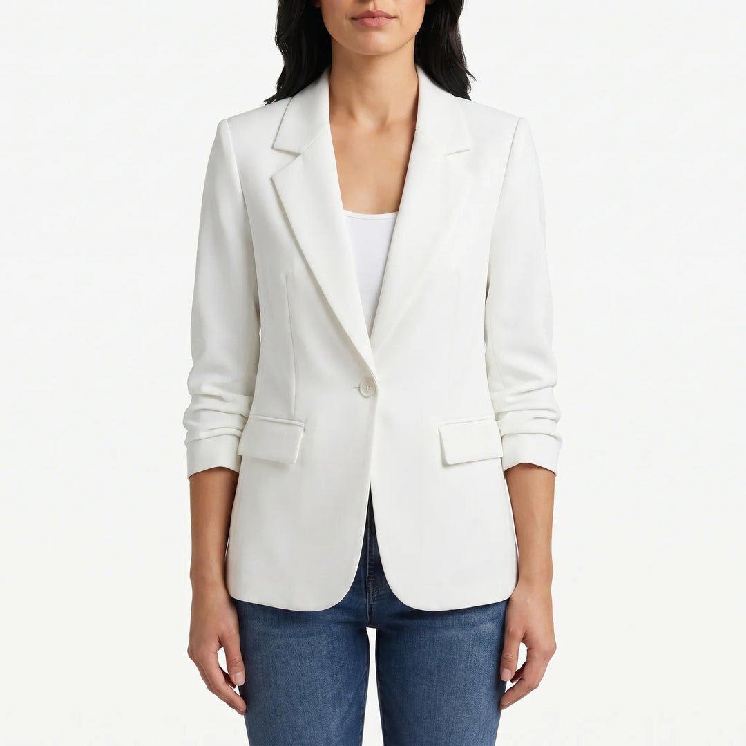 Chique éénknoops damesblazer; veelzijdig voor professionele en modieuze dameskleding.