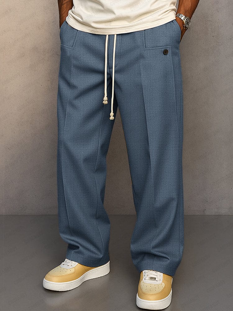 Zachte heren comfortbroek met modern design; combineert casual gemak met een nette uitstraling.