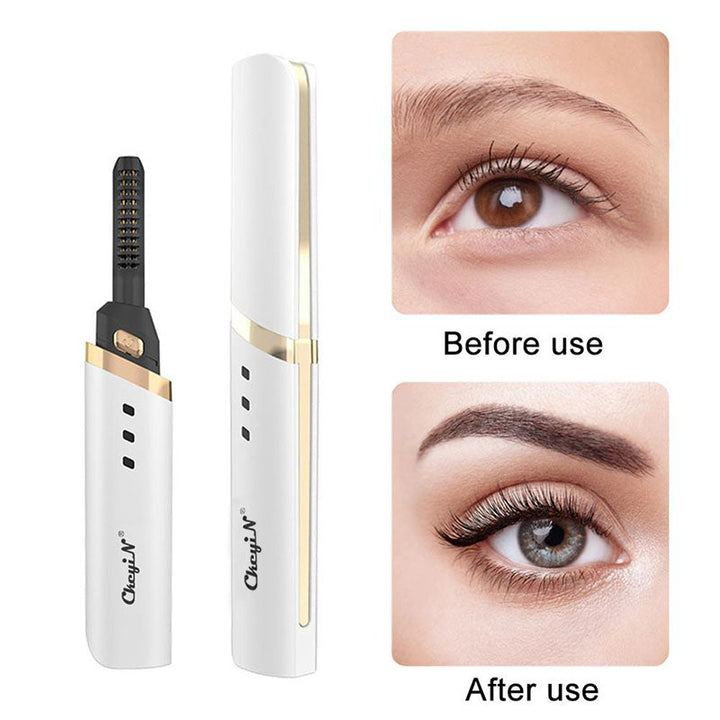 Creëer diepe, gekrulde wimpers met de elektrische wimpertang; perfect voor je make-up routine.