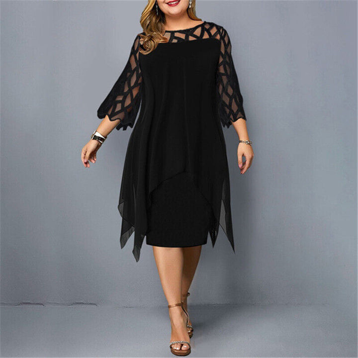 Veelzijdige elegante dames midi jurk. Stijlvolle oversized jurk voor zowel casual als avondgelegenheden.