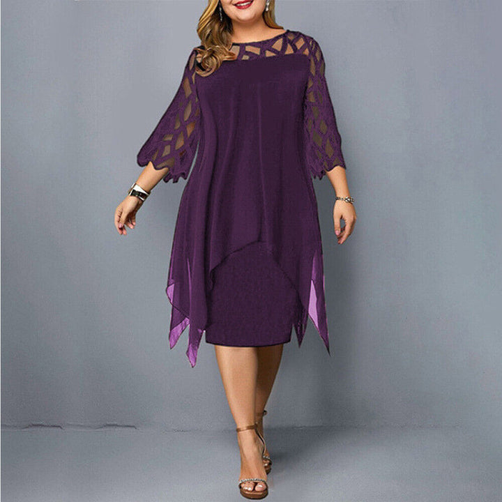 Trendy oversized zomerjurk voor dames. Een frisse midi jurk met losse pasvorm.