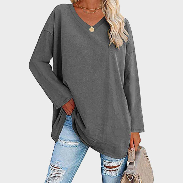 Veelzijdige dames top met lange mouwen, eenvoudig te combineren voor elke elegante of casual look.