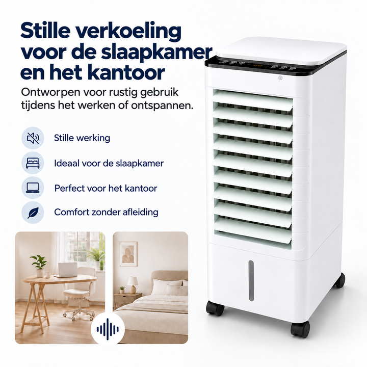 Geniet van de zomer met deze krachtige, energiezuinige draagbare verdampingskoeler.