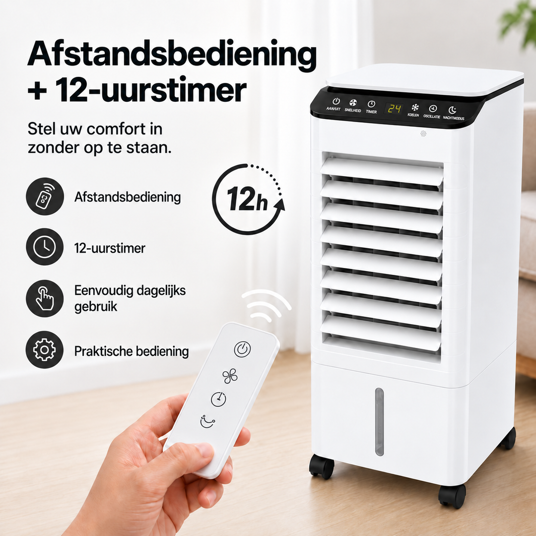Stijlvolle draagbare verdampingskoeler die past in elk modern interieur.