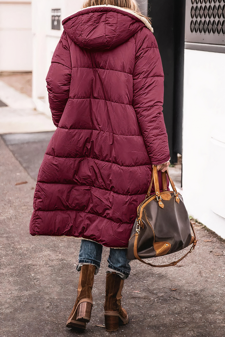 Trendy dames winterjas, dubbelzijdig en winddicht. Perfect voor stijlvolle en warme outdoorkleding.