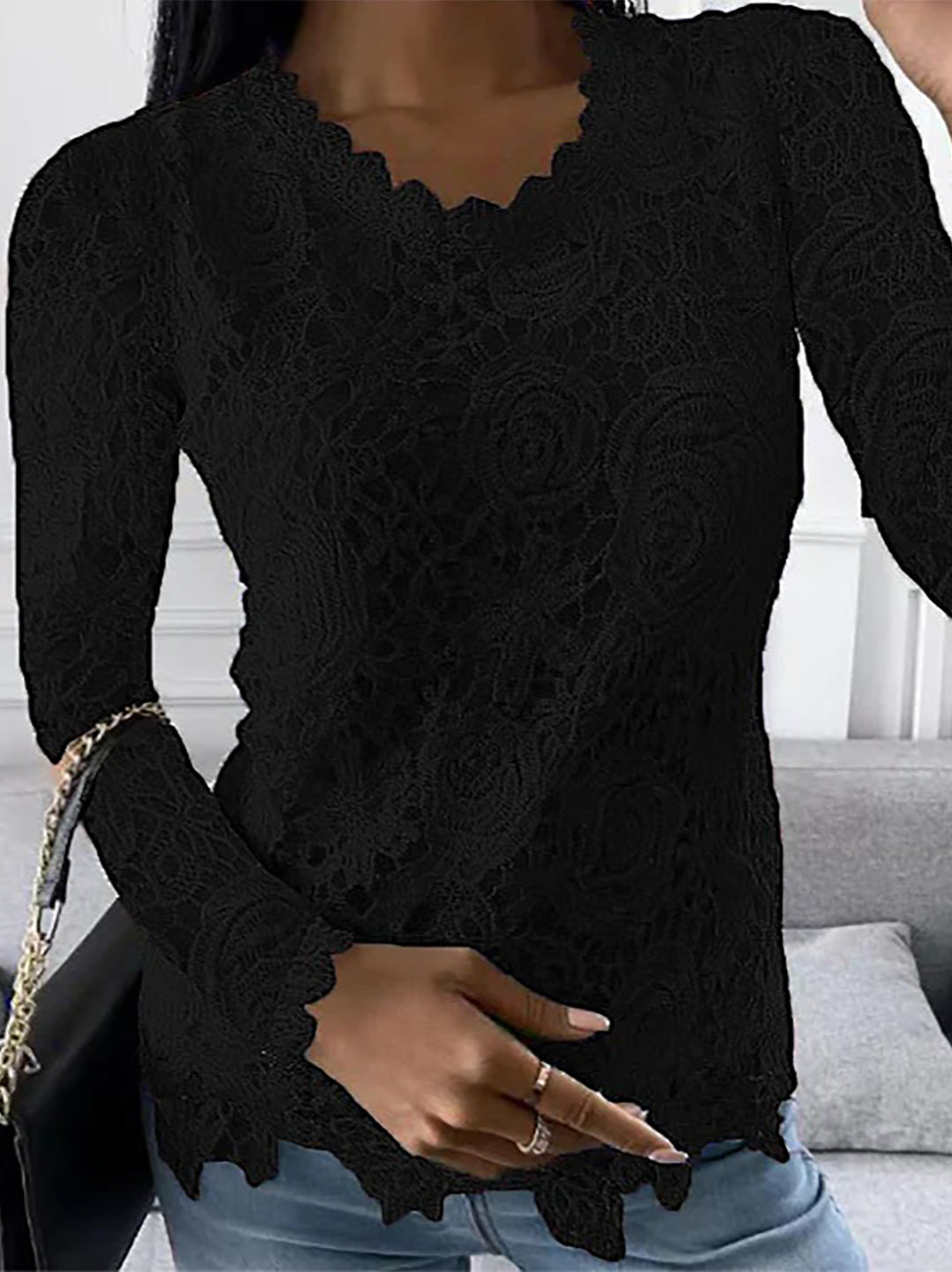 Zakelijke damesblouse met elegante touch, ook casual te dragen, een stijlvolle top met lange mouwen voor vrouwen.