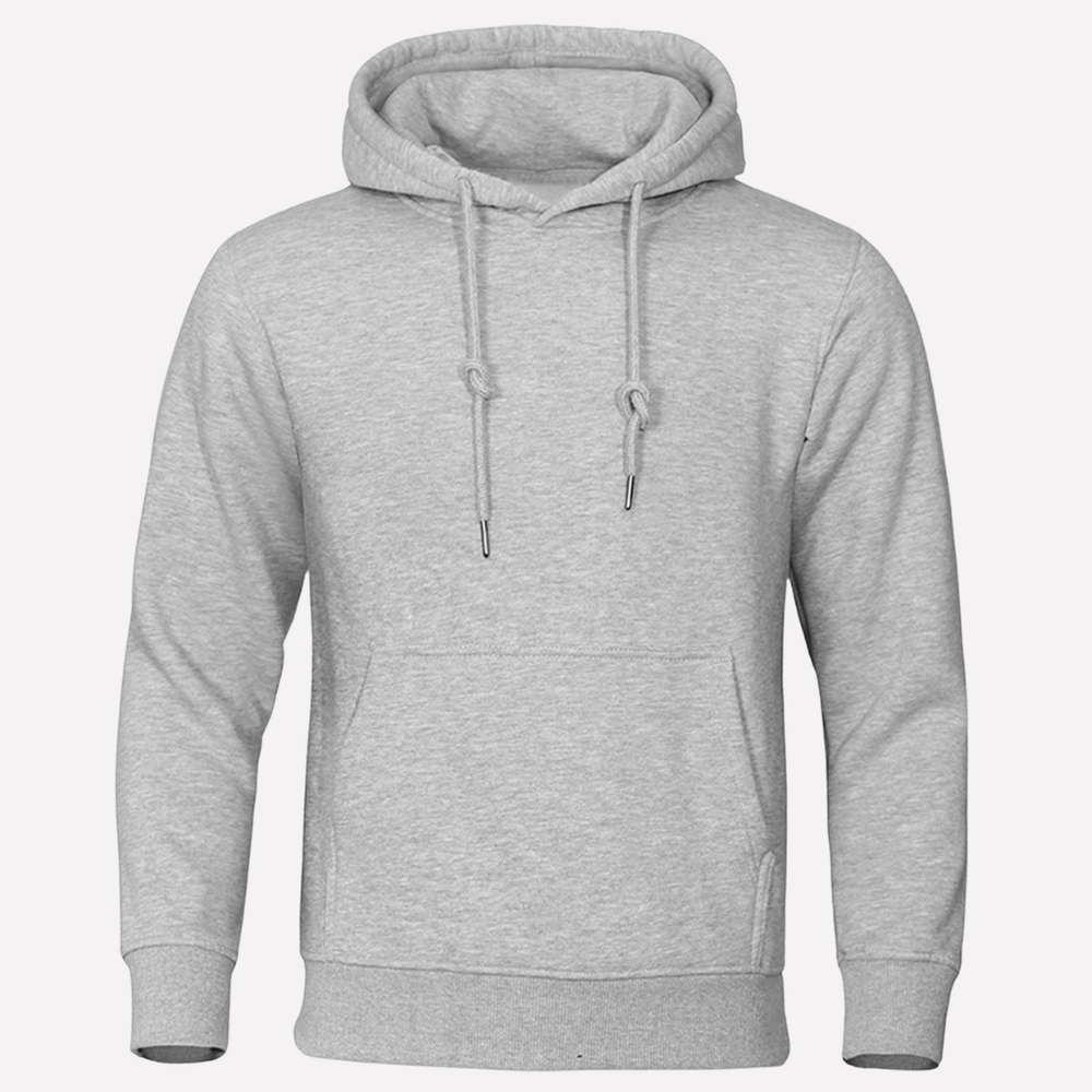 Comfortabele heren pullover met capuchon en praktische kangoeroezak, veelzijdig.