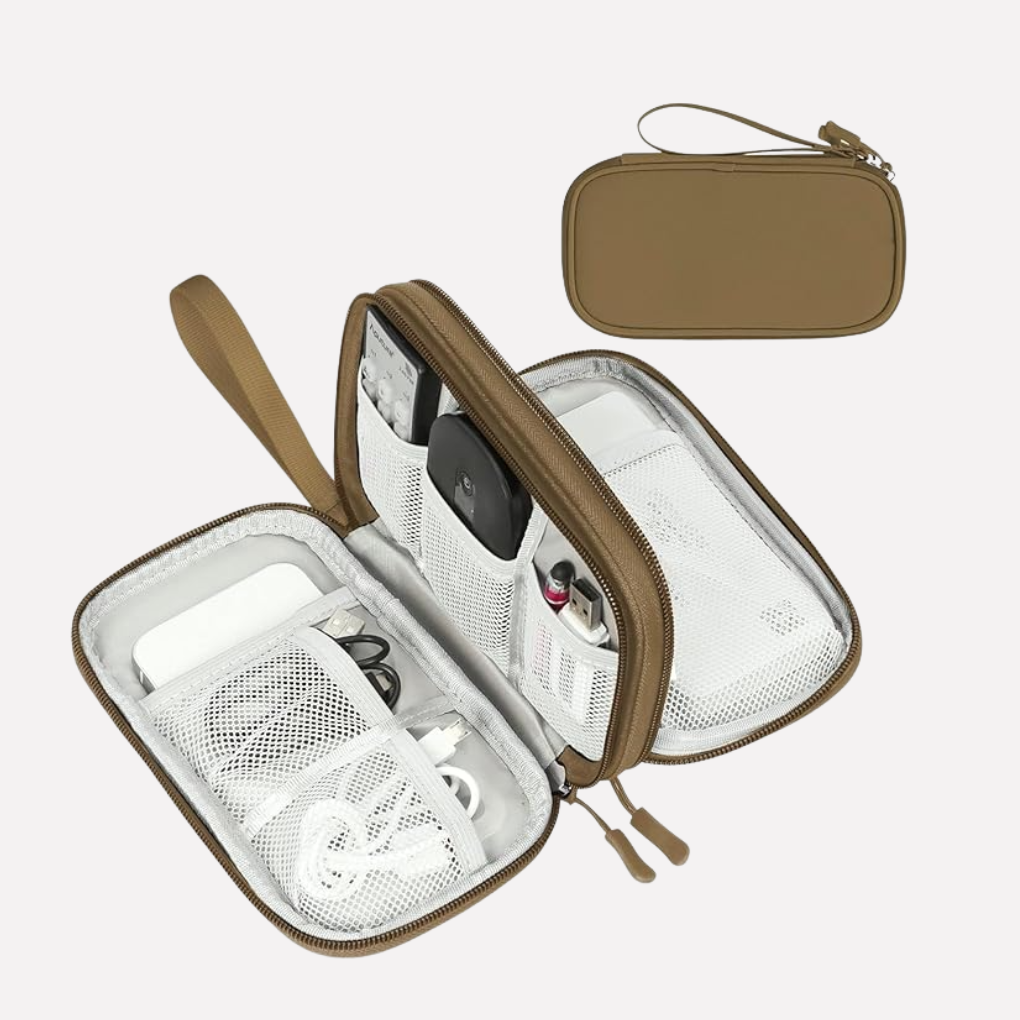 Draagbare gadget organizer tas, ideaal voor georganiseerd reizen en dagelijks gebruik.