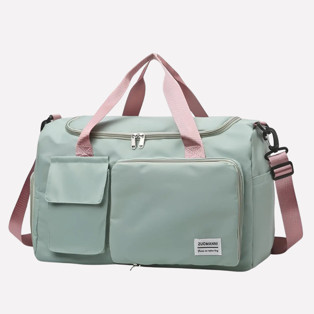 Praktische sporttas en duffelbag. Ideaal voor reizen en gym, met veel opbergruimte.