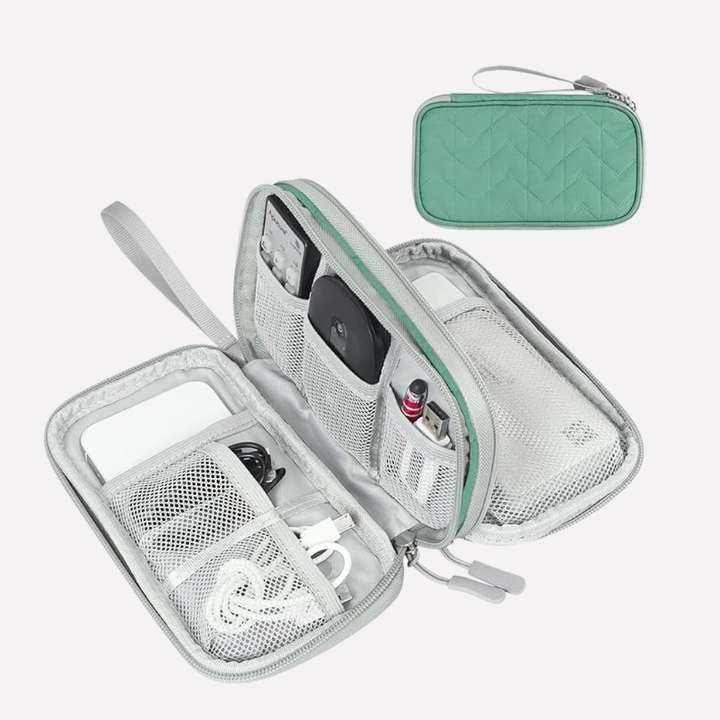 Nooit meer zoeken: deze compacte tech organizer houdt al je gadgets opgeruimd en bij de hand.