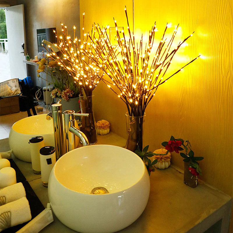Energiezuinige bloemenlamp met LED verlichting, perfecte woondecoratie.