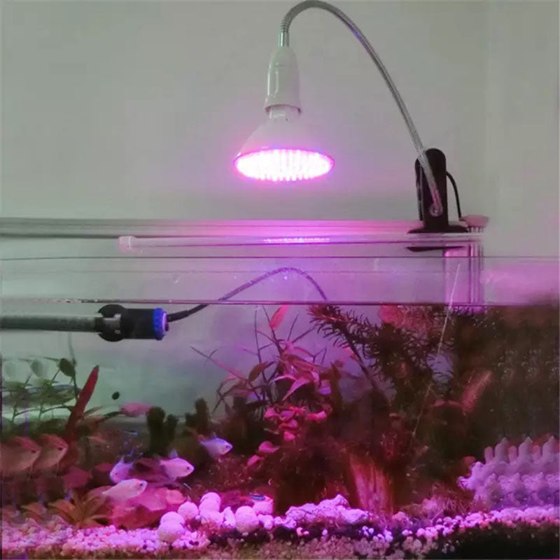 De universele LED lamp stimuleert gezonde ontwikkeling en bloei van diverse binnenplanten.