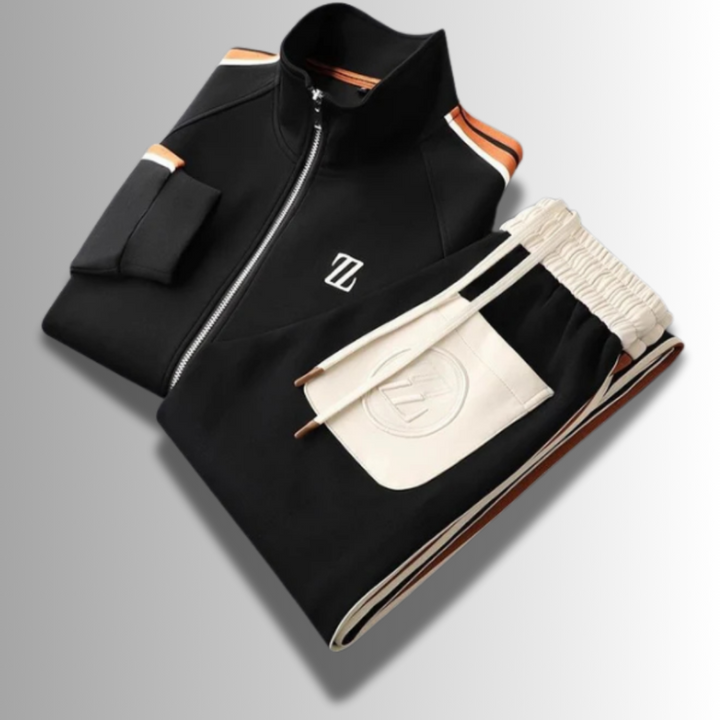 Sportief heren joggingpak, comfortabel trainingspak perfect voor dagelijks gebruik, lente en herfst vrijetijdskleding.